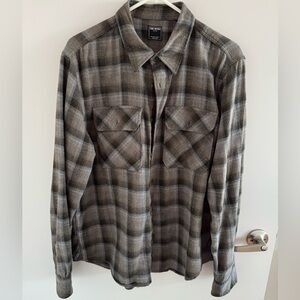 Todd Snyder Gray Plaid Casual Shirt (Alaskan Chamois Shirt in Gray multi-check)